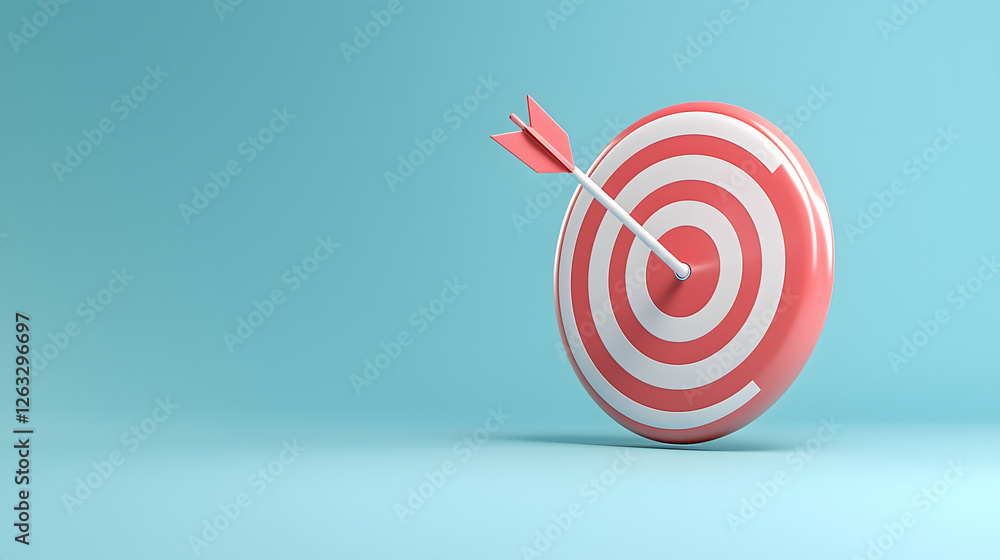 Dynamic target board with arrow hitting center, symbolizing focus and achievement. This conveys motivation and goal setting in vibrant setting Dynamic target board with arrow hitting center, symbolizing focus and achievement. This conveys motivation and goal setting in vibrant setting