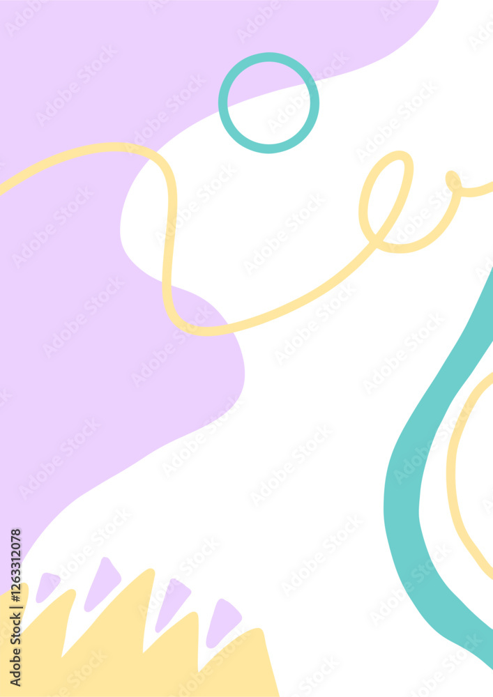 Abstract Graphic with Curved Lines and Shapes Abstract Graphic with Curved Lines and Shapes