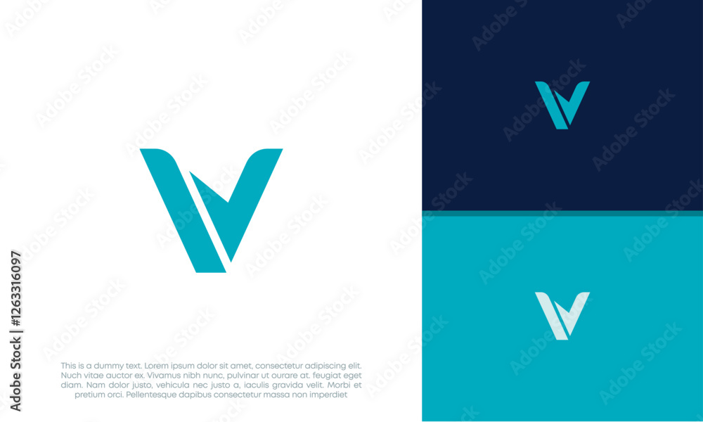Initials V logo design. Initial Letter Logo. Innovative high tech logo template. Initials V logo design. Initial Letter Logo. Innovative high tech logo template.
