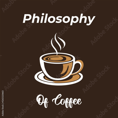 Vector illustration philosophy of coffee, banner phamplet of coffee