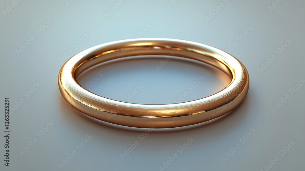 A gold band with a smooth surface A gold band with a smooth surface