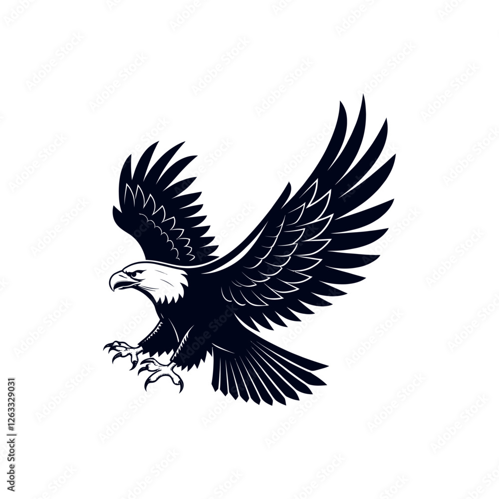 eagle silhouette eagle head vector line art logo design eagle silhouette eagle head vector line art logo design