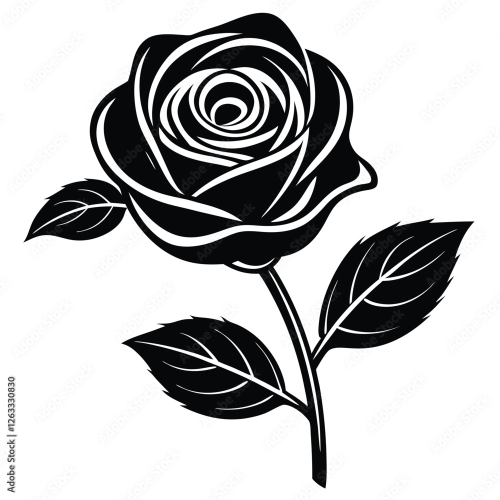 black rose vector illustration black rose vector illustration