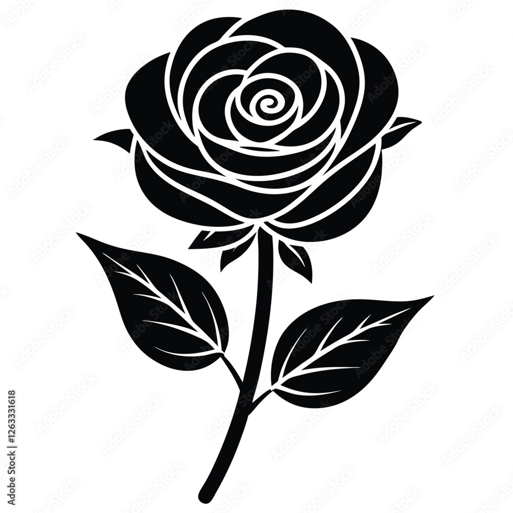 black rose vector illustration black rose vector illustration