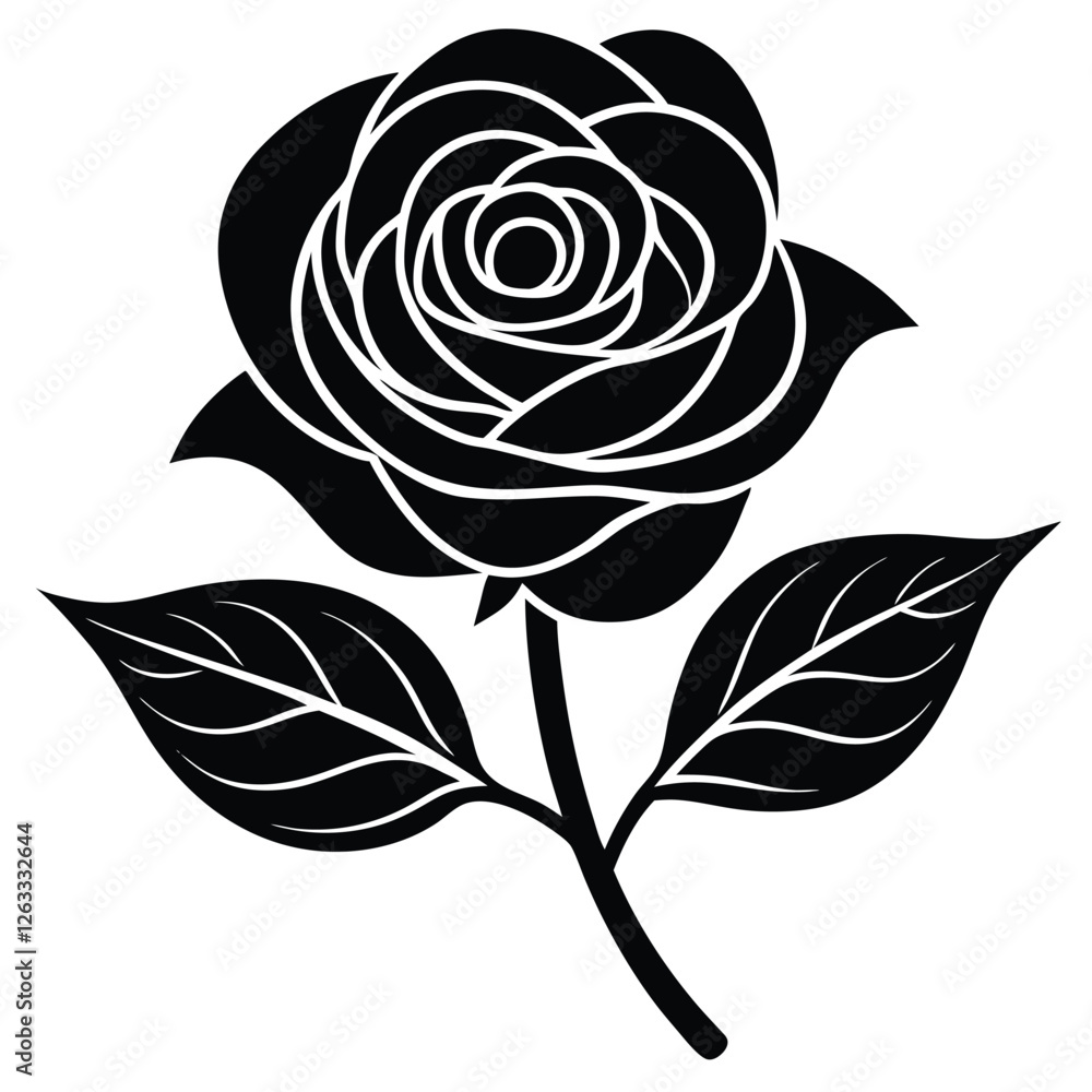 black rose vector illustration black rose vector illustration