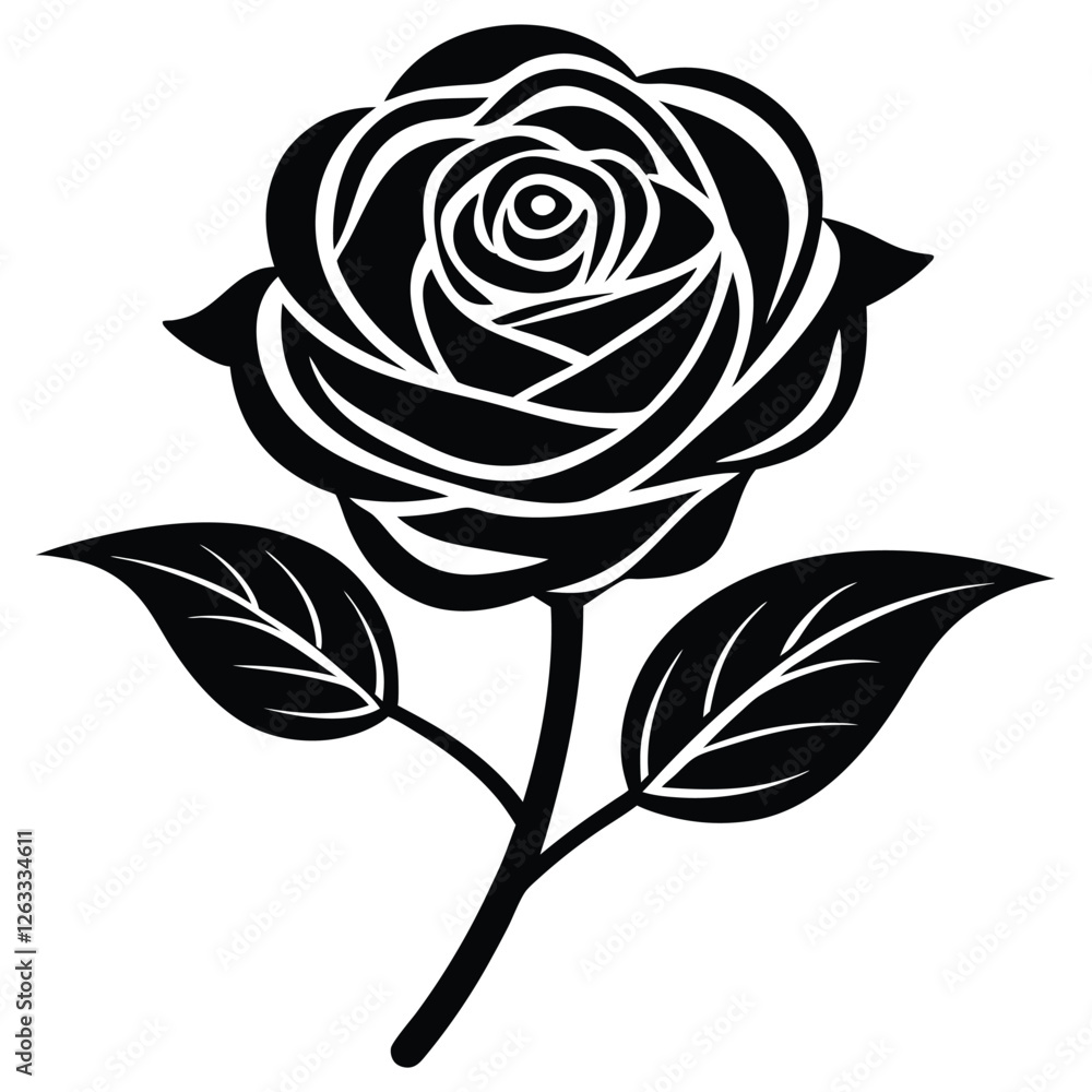 black rose vector illustration black rose vector illustration