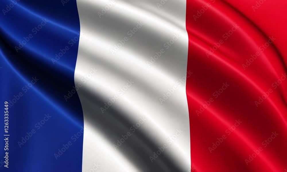 Close-up French flag with blue white and red stripes suitable for international events, travel promotions, patriotic designs, cultural presentations, and educational materials. Close-up French flag with blue white and red stripes suitable for international events, travel promotions, patriotic designs, cultural presentations, and educational materials.