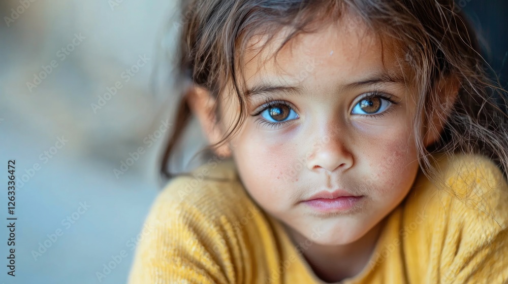 Portrait of poor children from Middle Eastern region Portrait of poor children from Middle Eastern region