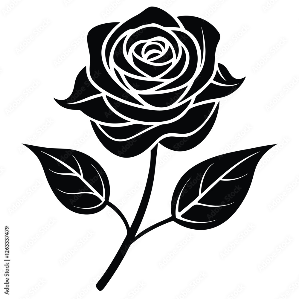 black rose vector illustration black rose vector illustration