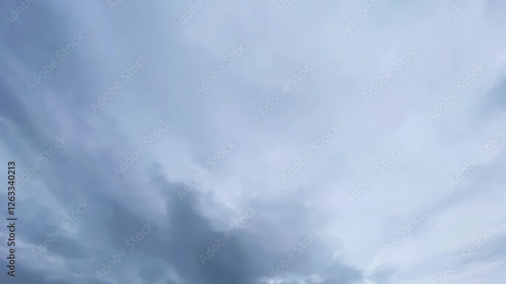 White cumulus and cirrus clouds flowing on sky. Nature, weather, air time lapse background White cumulus and cirrus clouds flowing on sky. Nature, weather, air time lapse background