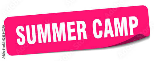 summer camp sticker. summer camp label