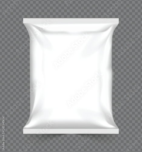 Bag, Plastic, Metallic, Foil, Packaging, Mockup, Coffee, Tea, Snack, Chips, Cookies, Peanuts, Candy, Flow Pack, Potato Chips, Matte, Glossy, Retail, Pack, Wrapping, Branding, Resealable.