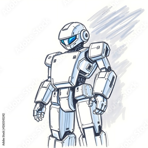 robot cyborg soldier vector