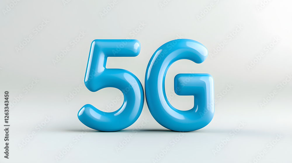 5G technology symbol in blue, representing advanced connectivity and digital transformation. This highlights importance of high speed networks in modern communication 5G technology symbol in blue, representing advanced connectivity and digital transformation. This highlights importance of high speed networks in modern communication