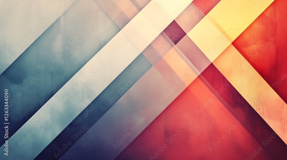Obraz premium Abstract Diagonal Lines Warm And Cool Tones