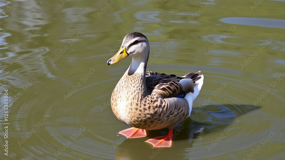 Graceful Duck in Its Natural Habitat Graceful Duck in Its Natural Habitat