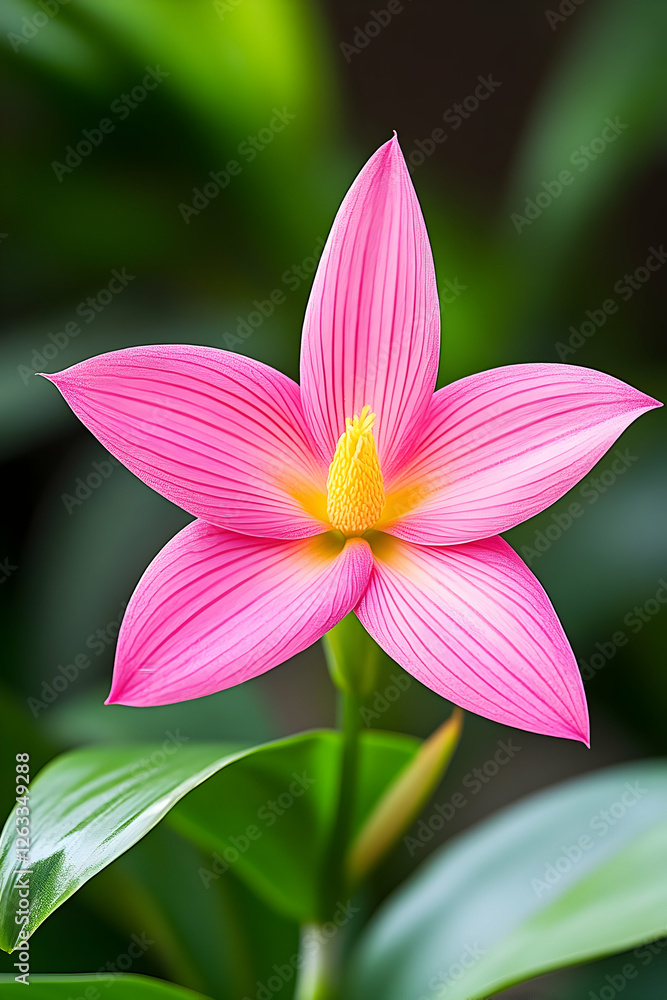 Pink flower blooming in garden, showcasing botanical beauty with vibrant colors. Generative AI Pink flower blooming in garden, showcasing botanical beauty with vibrant colors. Generative AI