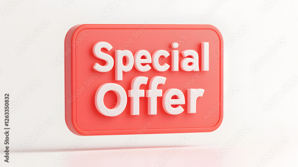 Special Offer promotion. Promotional sign for sales and discounts. Advertising campaign for products and services. Limited time deal. Special Offer promotion. Promotional sign for sales and discounts. Advertising campaign for products and services. Limited time deal.