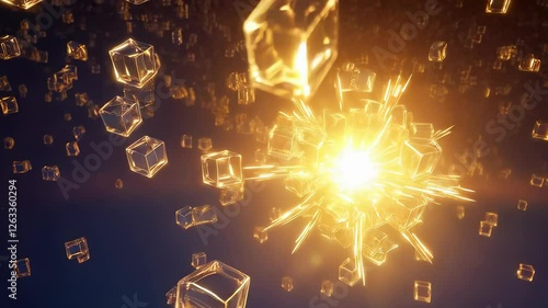 Golden Cubes and Burst of Light