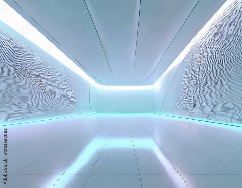 Obraz premium Abstract modern architecture background, empty open space interior 3D.