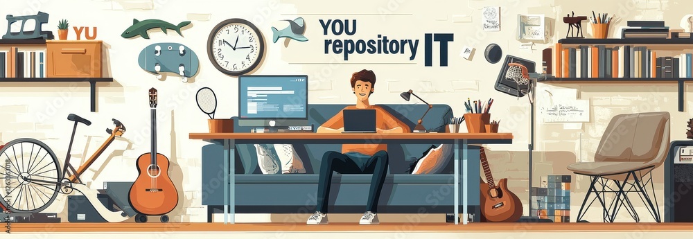 custom made wallpaper toronto digitalModern office interior with creative workspace and cozy decor elements
