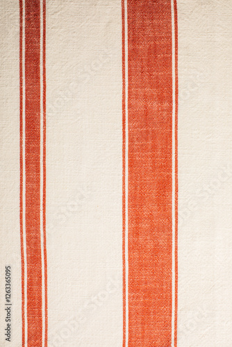 Linen surface, red stripes
 photo