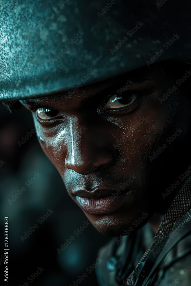 A Powerful Portrait of a Soldier Capturing the Depth of Emotion and Resilience in Military Service and Identity A Powerful Portrait of a Soldier Capturing the Depth of Emotion and Resilience in Military Service and Identity