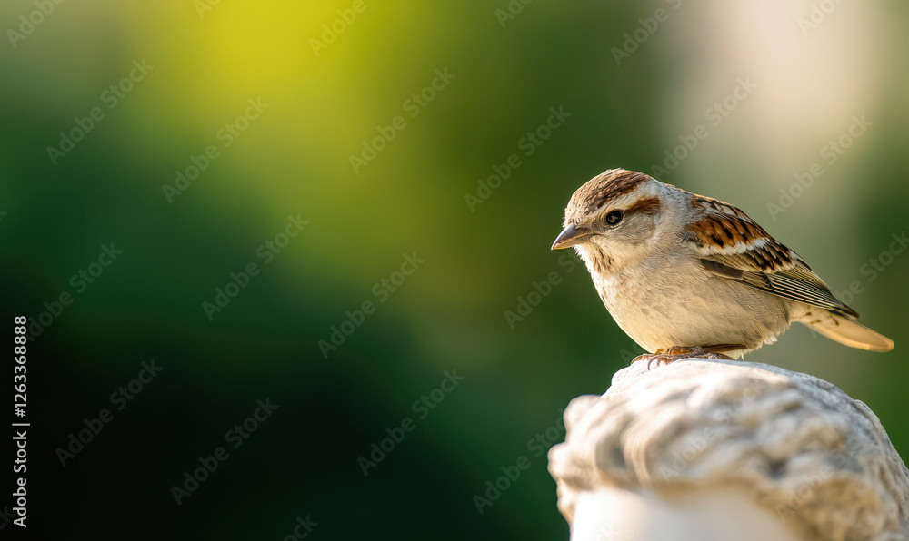 Captivating Sparrow Perched Gracefully Amidst a Lush Green Background: A Beautiful Capture of Nature's Avian Beauty Captivating Sparrow Perched Gracefully Amidst a Lush Green Background: A Beautiful Capture of Nature's Avian Beauty