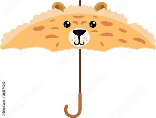 
Umbrella with a picture of a tiger