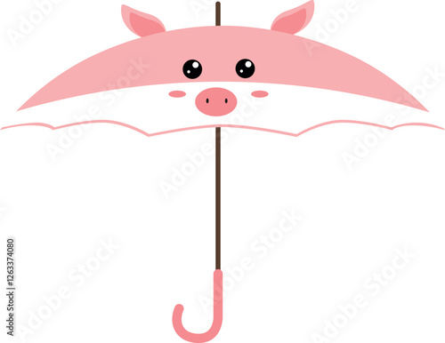 Cute Pig-Themed Umbrella