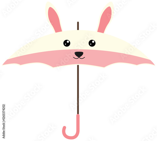 Cute Rabbit Umbrella sticker