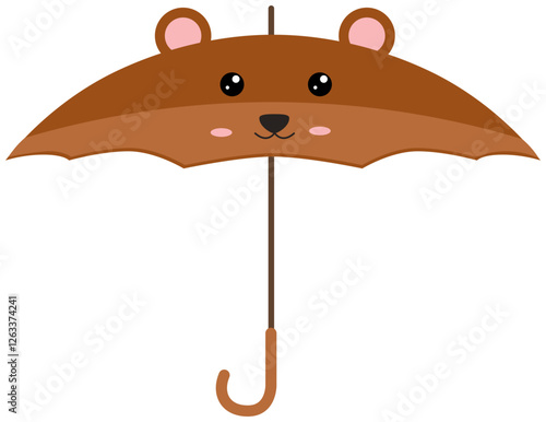 Cute Bear Umbrella sticker