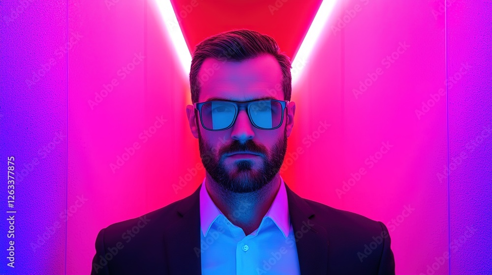 Fototapeta premium Metaverse technology in a creative digital workspace a businessman's perspective