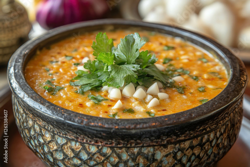 A Bowl Of Steaming Molokhiy...