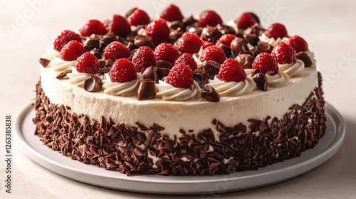 Wallpaper Mural Close-up of a delicious Black Forest Cake showcasing rich layers and toppings Torontodigital.ca