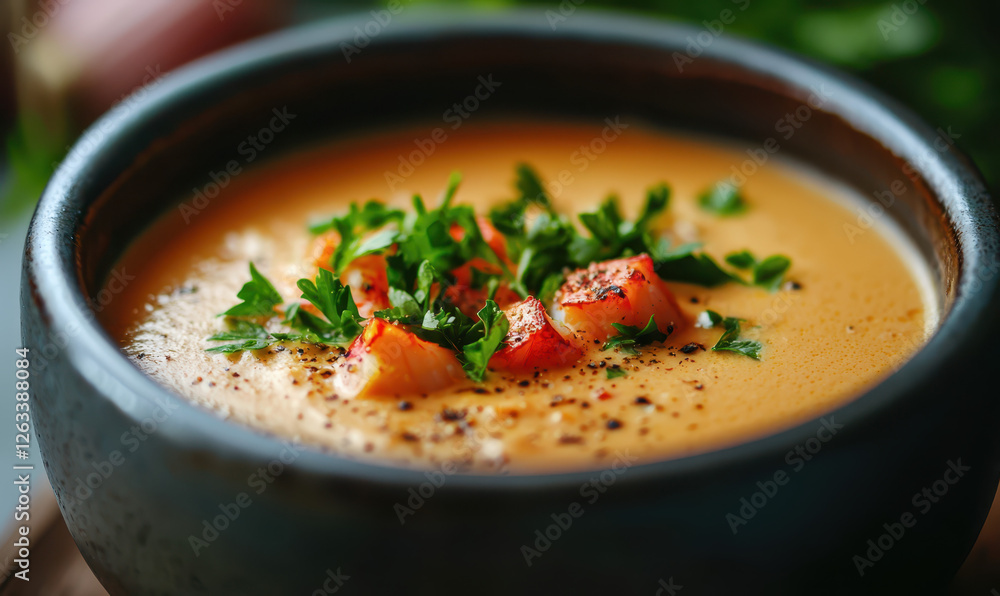 Delight in the Creamy Richness of Homemade Vegetable Soup, Topped with Fresh Parsley and Spices for a Nutritious and Comforting Meal Experience Delight in the Creamy Richness of Homemade Vegetable Soup, Topped with Fresh Parsley and Spices for a Nutritious and Comforting Meal Experience