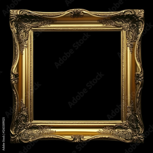 Gold Picture Frame Isolated