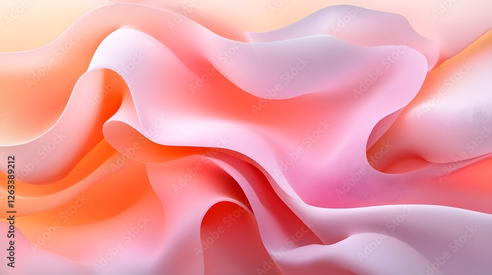 Soft Pastel Hued Fluid Waves Evoking a Romantic Ethereal Atmosphere Soft Pastel Hued Fluid Waves Evoking a Romantic Ethereal Atmosphere