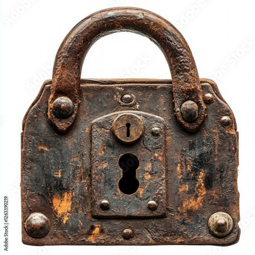 Old Lock Isolated