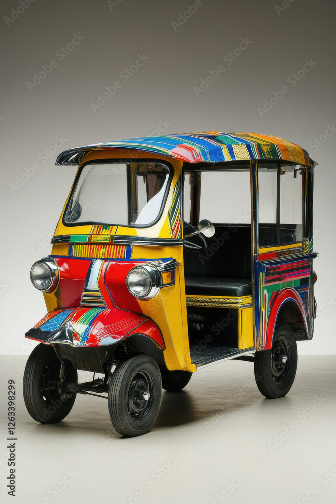 Obraz premium Taxi tuk-tuk, perfect for depicting transport in various global settings