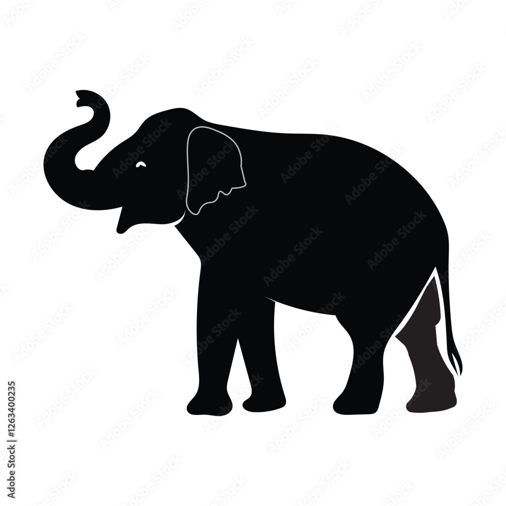Fototapeta premium elephant silhouette vector
