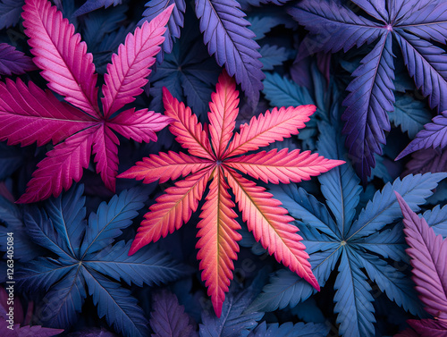 Cannabis Plant Thriving in a Lush Green Field Under Natural Sunlight, Showcasing Vibrant Leaves and Healthy Growth, Representing the Beauty of Nature and Agricultural Practices