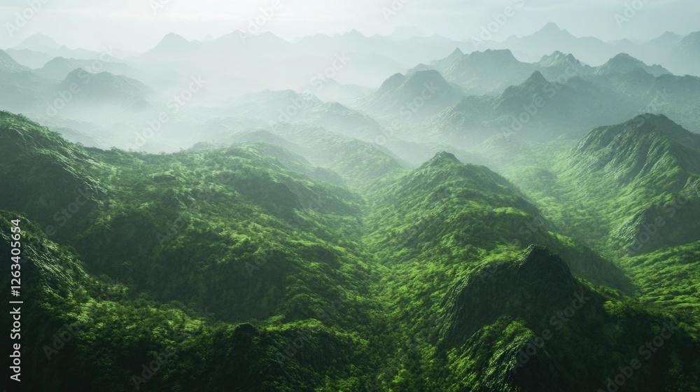 Naklejka premium Mountain Range Landscape