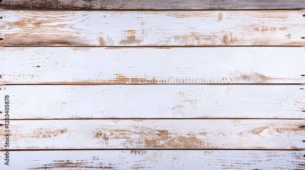 Naklejka premium Weathered white wood planks arranged artistically.