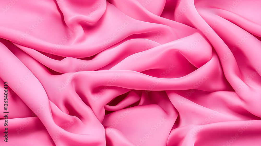 Obraz premium Pink silk fabric pattern with smooth textures for elegant backgrounds and fashion design