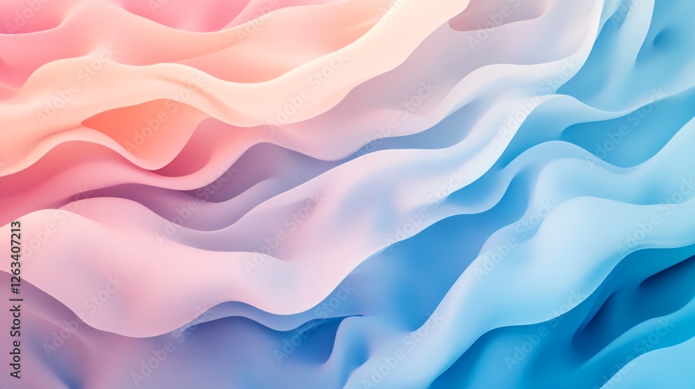 Obraz premium Soft Pastel Blue with Gradient Effect