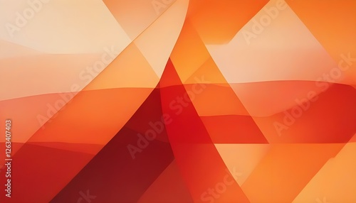 Abstract Geometric Pattern Orange Red and Pink Texture Wallpaper with Light and Colorful Square Decorations