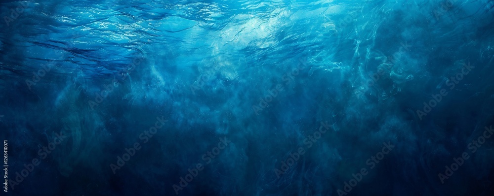 A blue ocean with white bubbles A blue ocean with white bubbles