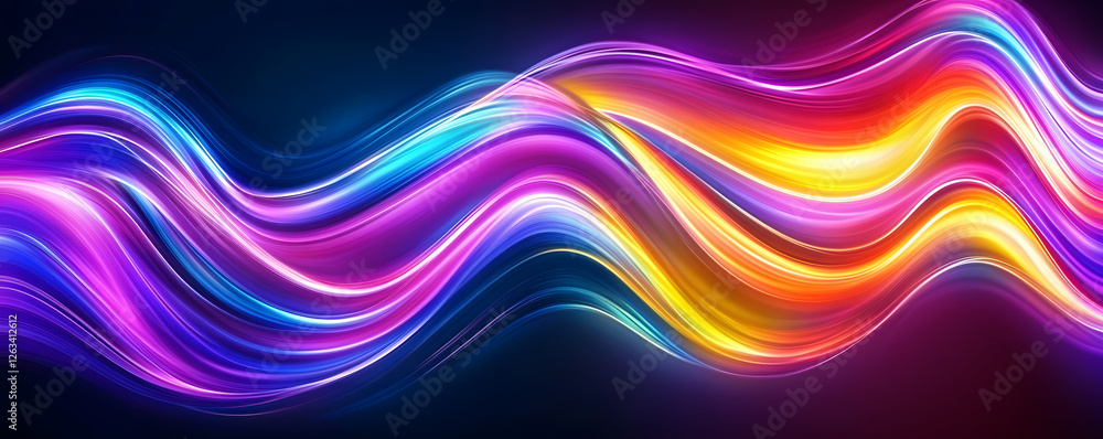 abstract multi-colored wave on a black background. neon translucent wave of bright colors. abstract background. design element abstract multi-colored wave on a black background. neon translucent wave of bright colors. abstract background. design element