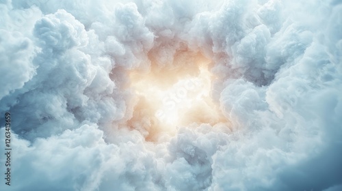 Wallpaper Mural Heavenly light through cloudscape; hopeful background Torontodigital.ca